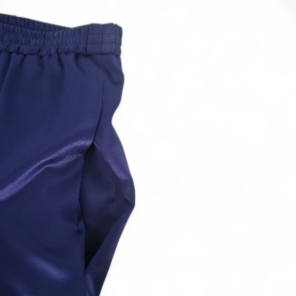 Ellen Tracy 100% Silk Royal Blue Pants Plus Sz 24 Vintage Luxe Holiday Lounge - Picture 5 of 15